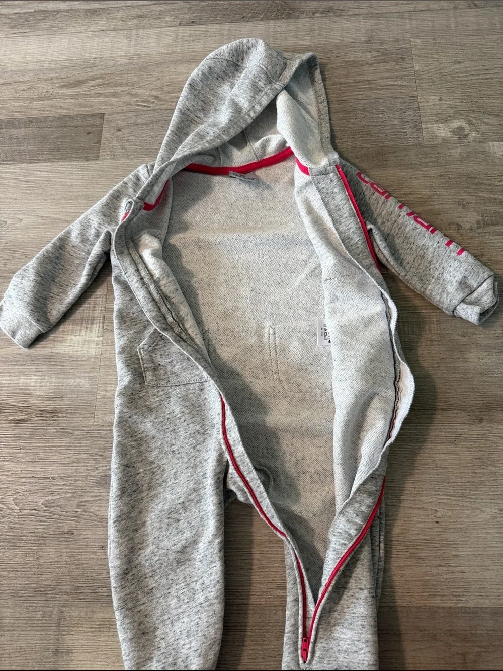 Carhartt Kids Heather Gray Hooded One-Piece